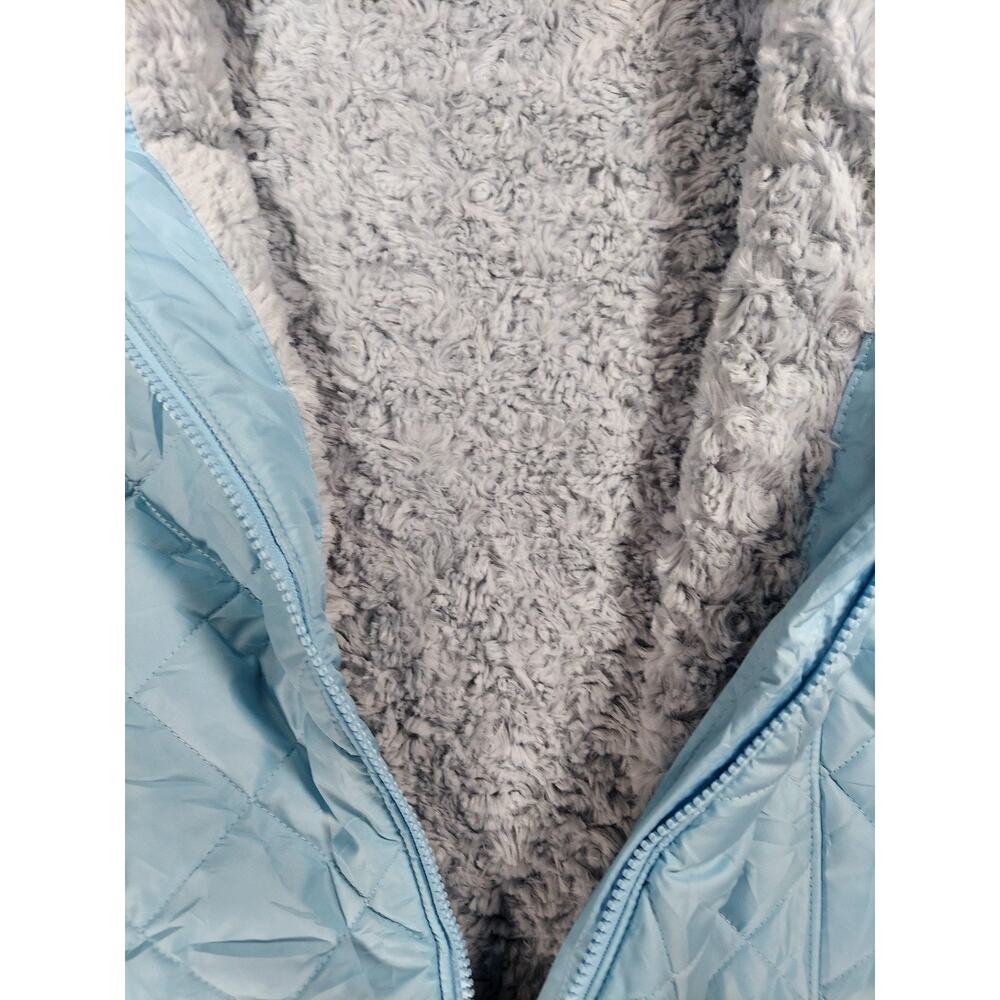 Columbia Womens Copper Crest Hooded Jacket Size M Blue Quilted Fleece Lined Coat - Picture 9 of 10